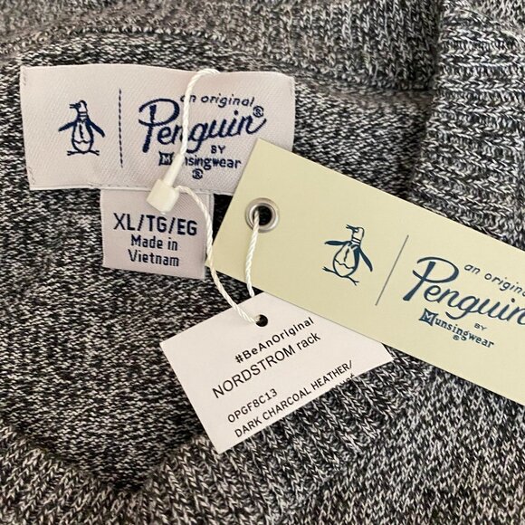 ORIGINAL Penguin BNWT Crew Neck Gray Sweater - Picture 6 of 9